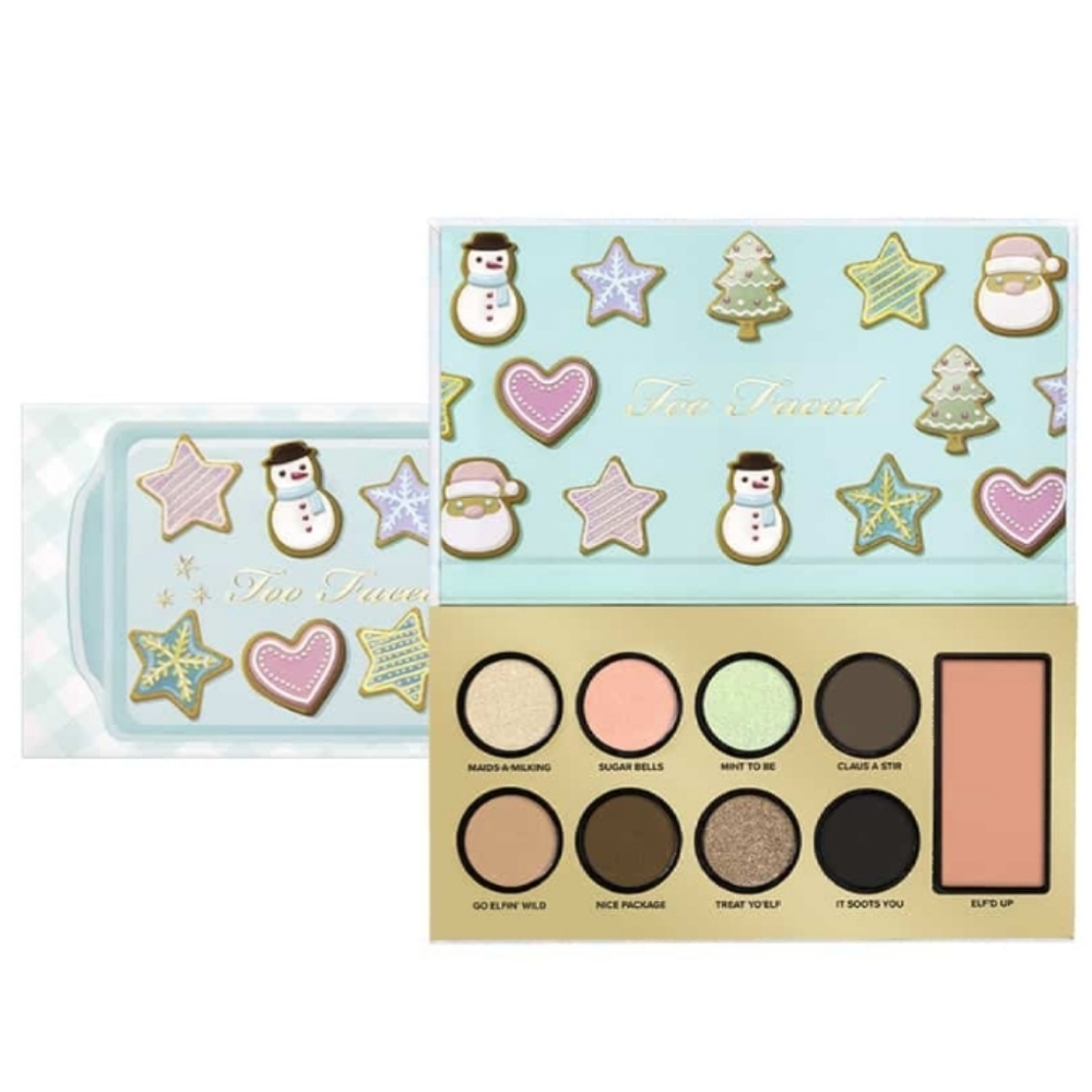 TOO FACED CHRISTMAS BAKE SHOP SUGAR COOKIE SCENTED FACE & EYE PALETTE.